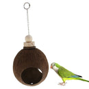 Natural Coconut Shell Bird Nest House Hut Cage Bird Supplies Parrot Feeder