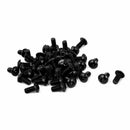 Button M5 x 10mm Hex Head Screw Cap Black 50 P4Z7