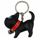 Semk Luft Kat, Cat Key Chain, Cute Key Ring, Bag Ornament, Gift idea (Black X6A1