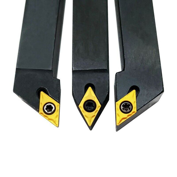 3Pcs 1/2 inch CNC Lathe Carbide Turning Tools Indexable Holder Set SDNCN121 G2Z7