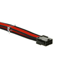 8 pin ATX CPU 30cm Black Red Sleeved Extension Cable with 2 Cable Comb Shakmods