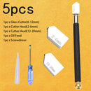 5pcs Portable Oil Feed Pencil Style Professional 2-20mm Glass Cutter Tool Set