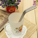 1Set Kitchen Tools 2pcs Stainless Steel Metal Drinking Straws+Brush for Mug A