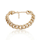 Punk Choker Necklace Rhinestone Hip Hop Thick Chunky Collar Women Jewelry