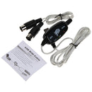 6FT PC USB to MIDI Keyboard Interface Converter Cable Cord