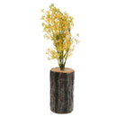 Artificial Succulent Plant Mini Faux Potted Wooden Stump Home Hotel Decor
