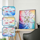 DIY Special Shaped Diamond Painting Pearls Floral Wall Clock Crafts Decor