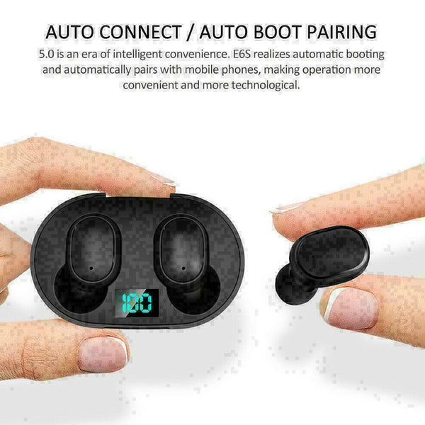 E6S TWS Wireless Bluetooth Headphones Earphones Mini IOS Buds For Android I T5M8