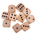 Set of 10 Wooden D6 Dice 3cm Gaming Dice for D&D RPG Accessories Wood