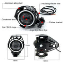 2Pcs/set U7 Blue Angel Eyes Light 125W Motorcycle Headlight LED Fog Spotli zc Bj