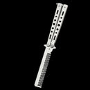 Foldable Stainless Steel Comb Hair Pomade Styling Butterfly Comb Hairdressi