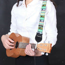 1 Piece Cotton Strap Belt for Ukulele Mini Guitar Green Stripe