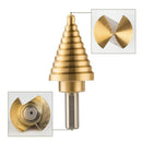 5Pcs Titanium Step Drill Bit Set With Automatic Center Punch, 50 Sizes In 5