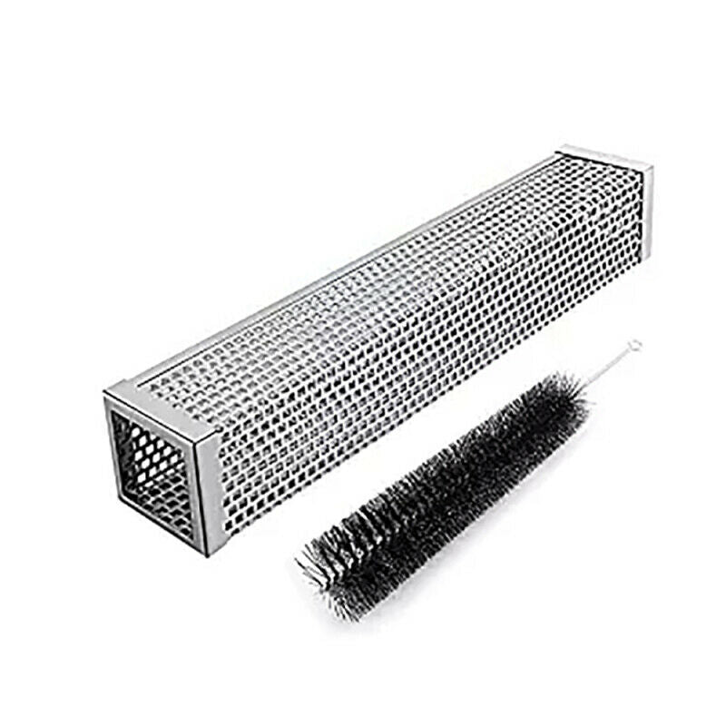 12" Tube Smoker Heavy Duty Stainless Steel Wood Chip Smoking Box Wood Pellet X
