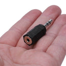 2.5mm Stereo Female to 3.5mm Stereo Male Plug Jack Audio Adapter, Black