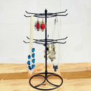 Double Metal Jewelry Frame Earrings Necklace Bracelet Display Stand, Black