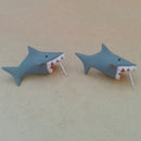 New Handmade Polymer Clay Cute Cartoon Shark Earrings Stud DIY Women Jewelry sp