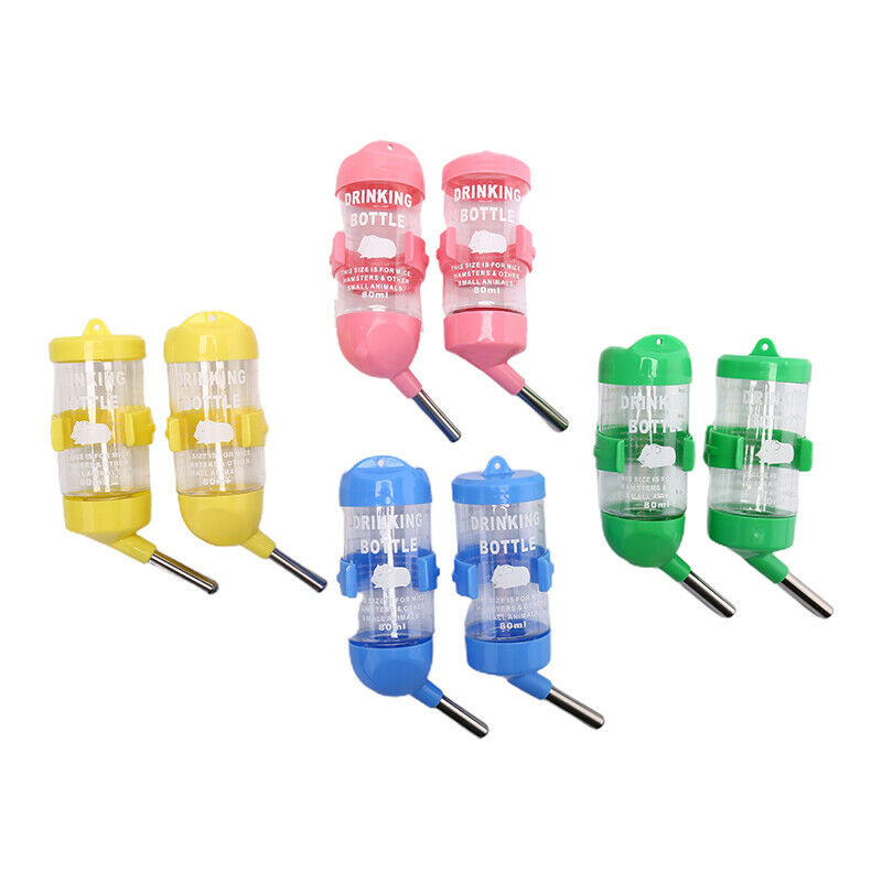 80ml Plastic Hamster Drinker Water Bottle Dispenser Hanging Pet Drinking BoSEAU
