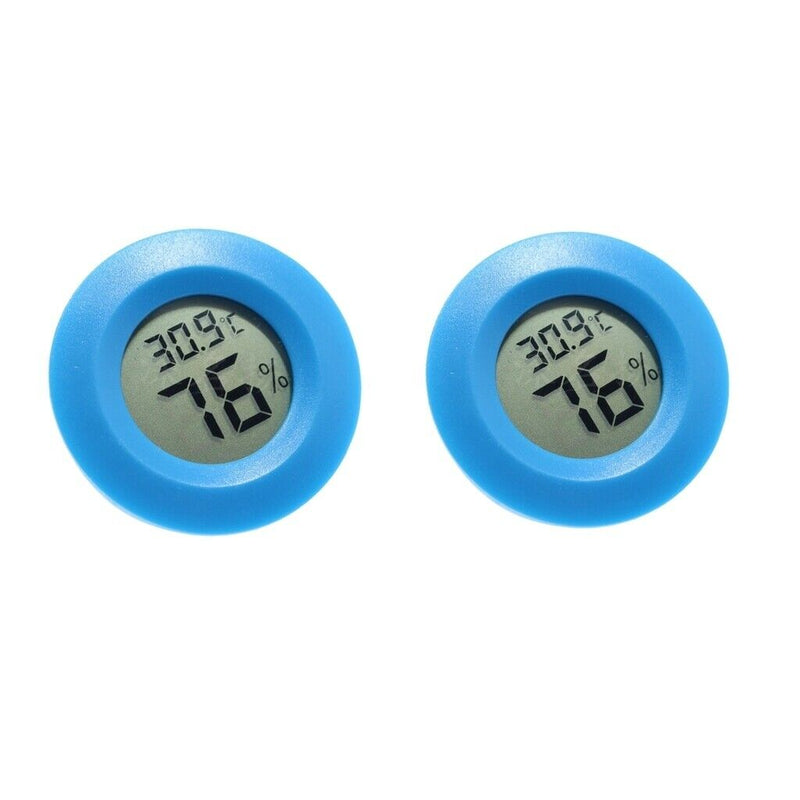 2x Digital Thermometer Humidity Hygrometer Blue For