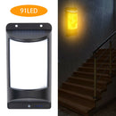 91 LED Solar Wall Lamp Waterproof Flickering Garden Landscape Flame Light A