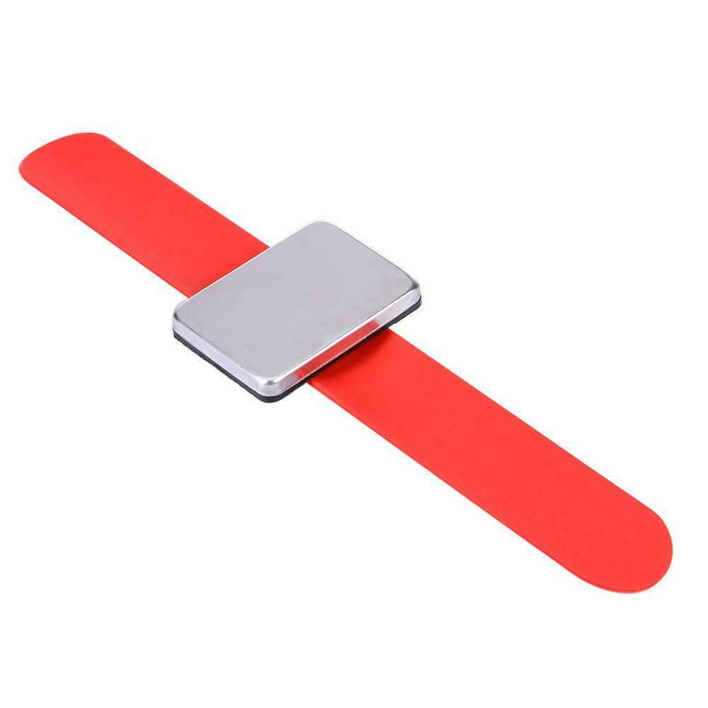 Salon Magnetic Bracelet Wrist Band Strap Belt Hair Clip Hairdressing (Red)