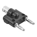 Audio Speaker Cable Connector BNC Female to 4mm Dual Banana Plug Black