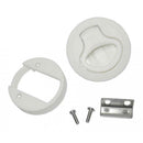6Pcs 2" Round Locking Flush Pull Latch Hatch Lift Key Boat Door Deck White
