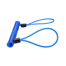 Motorcycle Bike Scooter Alarm Disc Lock Security Spring Reminder Cable BlueM&