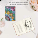 DIY Colorful Special Shaped Diamond Painting 50 Page A5 Sketchbook Notebook
