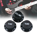 3pcs Plastic Electric Guitar Bass Volume Knob Potentiometer Caps(Black) A