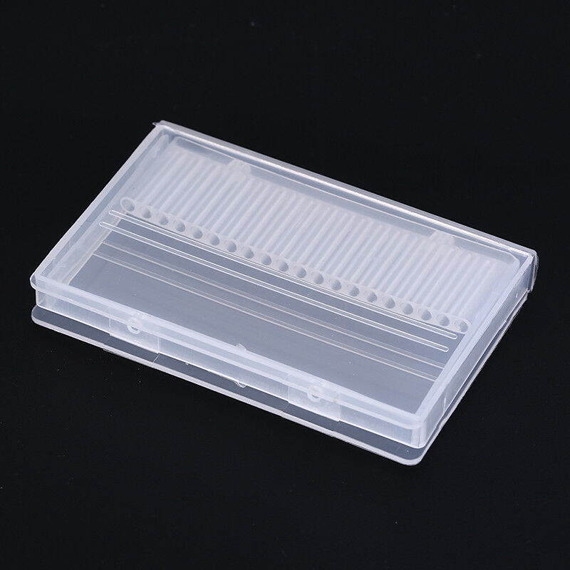 20 hol nail drill bit box plastic display stand container for 3/32" bits J Kw