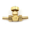 1PC 8mm ID Hose Barb Brass Needle Valve for Gas Max Pressure 0.8 Mpa  3c