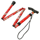 92Cm Aluminum Alloy Five-Section Folding Cane Walking Stick Telescopic Trek