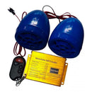 Waterproof Bluetooth Motorcycle Handlebar Audio Stereo Speaker System MP3 Blue