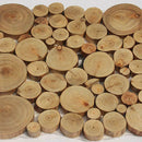 100x Slices Round Disc Tree Natural Pine Wood Chips Circle Bark Craft Decor Z7E3