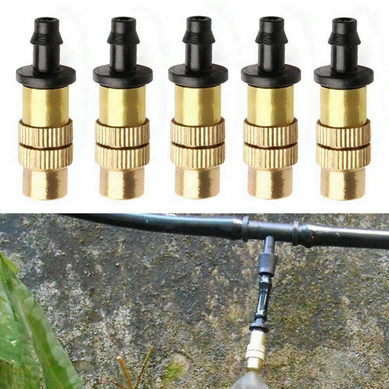 10 pcs Adjustable Misting Nozzle for Gardening Sprinkle Brass Watering Spri