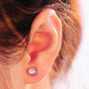 12 Pairs Men Women Magnetic Earrings Clip On Ear Stud Colored Crystal 4-7mm