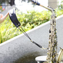 Saxophone Neck Strap Adjustable Leather Shoulder Belt with Metal Buckle