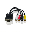 PC VGA to S-Video AV 3RCA TV Out Converter Adapter Cable