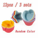 12 pieces Silicone Chocolate Molds Muffin Molds Cupcake Molds - 3 Sets. Z5I5
