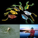 1X Cute Frog Topwater Fishing Lure Crankbait Hooks Bass Bait Tackle 7colors MO