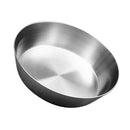 Large Stainless Steel Korean Tray Fruit Salad Plate Snack Bowl with Cover