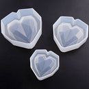 Diamond Heart Shaped Silicone Jewelry Mold Handcraft Epoxy Tools For Making S1U8