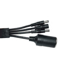Copper 12-24V 0.5M 4-in-1 5.5mmx2.5mmDC Male Power Plug Adapter Cable 50cm