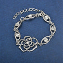 New Floral Hand-Studded Camellia Temperament Charm Bracelets For Women Allo B6C3