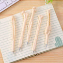 5PCS Novelty Bone Ballpoint Ball Pen Blue Ballpoint Stationery Gift Student Q8Q6