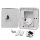 Gravity/City Water Inlet Hatch Check Valve Looking Latch w/ Keys, White