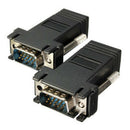 Extender VGA RGB HDB Male To LAN CAT5 CAT6 RJ45 Net Cable Female Adapter JR J.AU