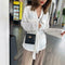 Fashion Messenger Bag Women PU Leather Shoulder Bags Small Purse (Black)