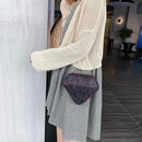 Creative Diamond Shaped Shoulder Bag Sequins Women Crossbody Bags (Black)